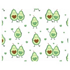 Cute Seamless Pattern With Avocado Lovers Two Sides Premium Plush Fleece Blanket (medium) by Ket1n9
