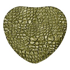 Aligator Skin Heart Glass Fridge Magnet (4 Pack) by Ket1n9