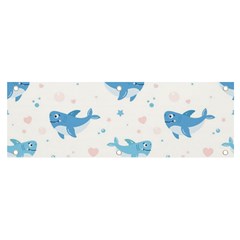 Seamless Pattern With Cute Sharks Hearts Banner and Sign 6  x 2 