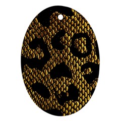 Metallic Snake Skin Pattern Ornament (oval) by Ket1n9