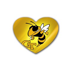 Georgia Institute Of Technology Ga Tech Rubber Heart Coaster (4 Pack) by Ket1n9