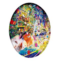 Multicolor Anime Colors Colorful Oval Glass Fridge Magnet (4 Pack) by Ket1n9