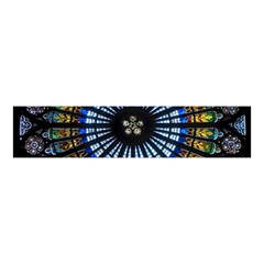 Stained Glass Rose Window In France s Strasbourg Cathedral Velvet Scrunchie by Ket1n9