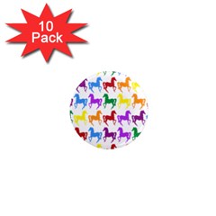 Colorful Horse Background Wallpaper 1  Mini Magnet (10 Pack) 