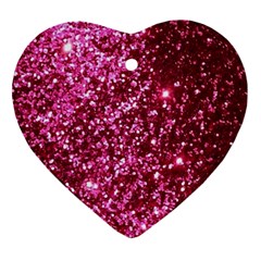 Pink Glitter Ornament (heart)