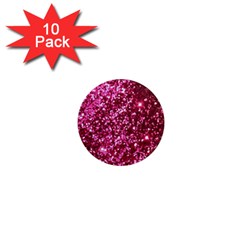 Pink Glitter 1  Mini Magnet (10 Pack) 