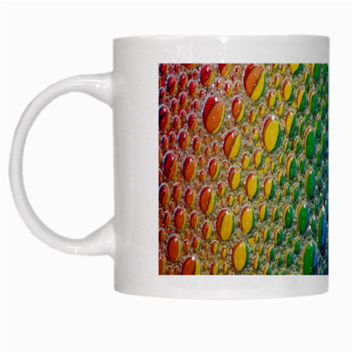 Bubbles Rainbow Colourful Colors White Mug