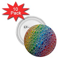 Bubbles Rainbow Colourful Colors 1 75  Buttons (10 Pack)