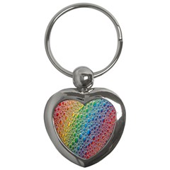 Bubbles Rainbow Colourful Colors Key Chain (heart)