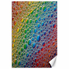 Bubbles Rainbow Colourful Colors Canvas 12  X 18 