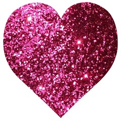 Pink Glitter Wooden Puzzle Heart by Hannah976