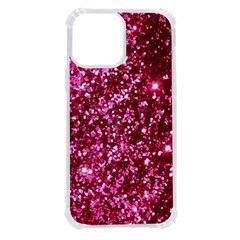 Pink Glitter Iphone 13 Pro Max Tpu Uv Print Case by Hannah976