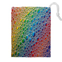 Bubbles Rainbow Colourful Colors Drawstring Pouch (5xl) by Hannah976