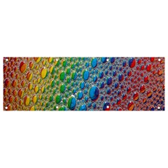 Bubbles Rainbow Colourful Colors Banner And Sign 9  X 3  by Hannah976