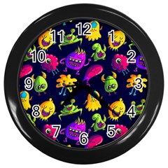 Space Patterns Wall Clock (black)