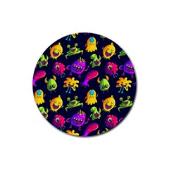 Space Patterns Rubber Coaster (round)