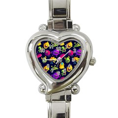 Space Patterns Heart Italian Charm Watch