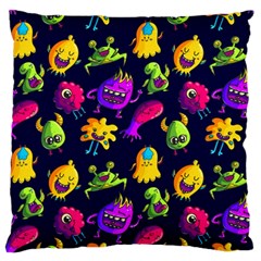 Space Patterns Large Premium Plush Fleece Cushion Case (two Sides) by Hannah976