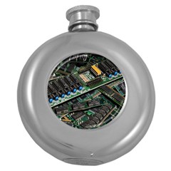 Computer Ram Tech - Round Hip Flask (5 Oz)