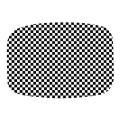 Black And White Checkerboard Background Board Checker Mini Square Pill Box by Hannah976