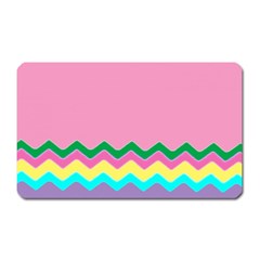 Easter Chevron Pattern Stripes Magnet (rectangular)