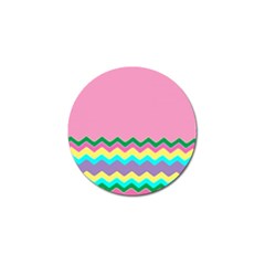 Easter Chevron Pattern Stripes Golf Ball Marker