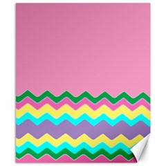 Easter Chevron Pattern Stripes Canvas 8  X 10  by Hannah976