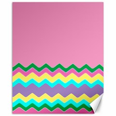 Easter Chevron Pattern Stripes Canvas 16  X 20 