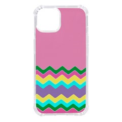 Easter Chevron Pattern Stripes Iphone 14 Tpu Uv Print Case by Hannah976