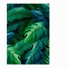 Tropical Green Leaves Background Large Garden Flag (two Sides) by Hannah976