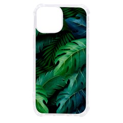 Tropical Green Leaves Background Iphone 13 Mini Tpu Uv Print Case