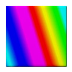 Multi Color Rainbow Background Tile Coaster