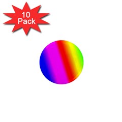 Multi Color Rainbow Background 1  Mini Magnet (10 Pack) 