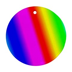 Multi Color Rainbow Background Round Ornament (two Sides)