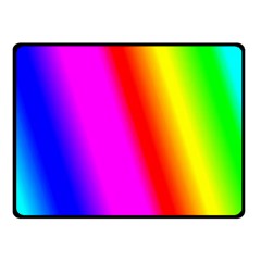 Multi Color Rainbow Background Two Sides Fleece Blanket (small) by Hannah976