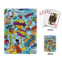 Comic Elements Colorful Seamless Pattern Playing Cards Single Design (rectangle)