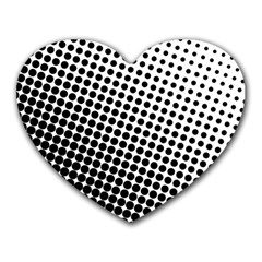 Background-wallpaper-texture-lines Dot Dots Black White Heart Mousepad