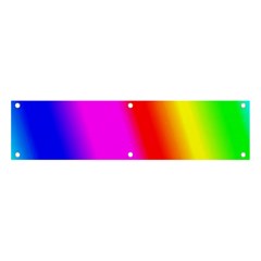 Multi Color Rainbow Background Banner And Sign 4  X 1  by Hannah976