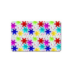 Snowflake Pattern Repeated Magnet (name Card) by Hannah976