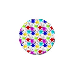 Snowflake Pattern Repeated Golf Ball Marker (10 Pack)