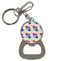 Snowflake Pattern Repeated Bottle Opener Key Chain