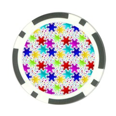 Snowflake Pattern Repeated Poker Chip Card Guard