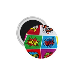 Pop Art Comic Vector Speech Cartoon Bubbles Popart Style With Humor Text Boom Bang Bubbling Expressi 1 75  Magnets