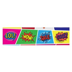 Pop Art Comic Vector Speech Cartoon Bubbles Popart Style With Humor Text Boom Bang Bubbling Expressi Oblong Satin Scarf (16  X 60 ) by Hannah976