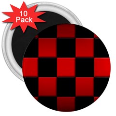 Black And Red Backgrounds- 3  Magnets (10 Pack) 