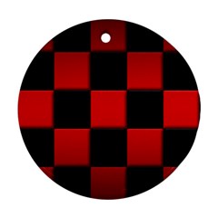 Black And Red Backgrounds- Round Ornament (two Sides)