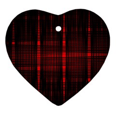 Black And Red Backgrounds Heart Ornament (two Sides)