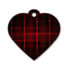 Black And Red Backgrounds Dog Tag Heart (one Side) by Hannah976