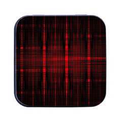 Black And Red Backgrounds Square Metal Box (black)