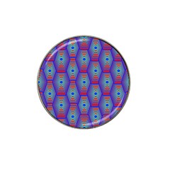 Red Blue Bee Hive Pattern Hat Clip Ball Marker